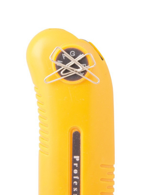 Нож строительный MASTERTOOL с отломным лезвием 25 мм ABS пластик металлическая направляющая винтовой Харьков - изображение 2