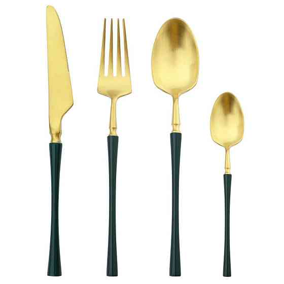 Набор столовых приборов Leeseph 20 предметов 5 персон зеленый Mv054 Одеса