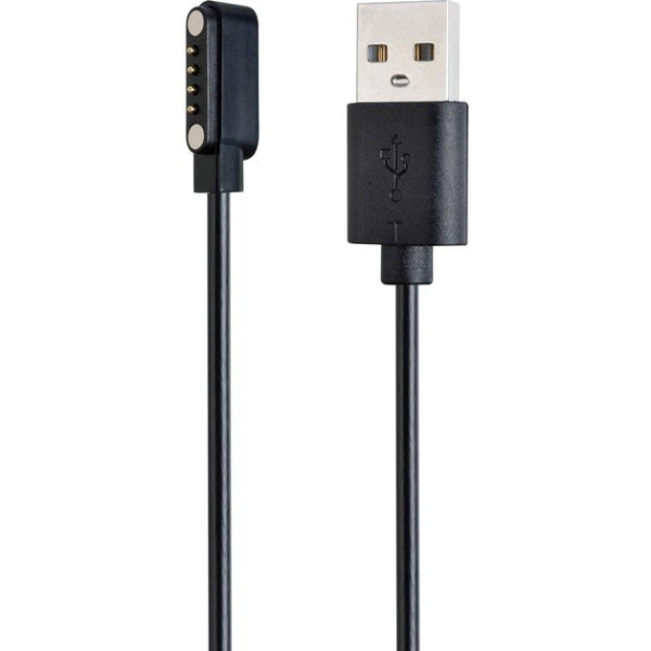 DM Зарядний кабель для смарт-годинників 4-pin 9.0mm Black Харків - зображення 2