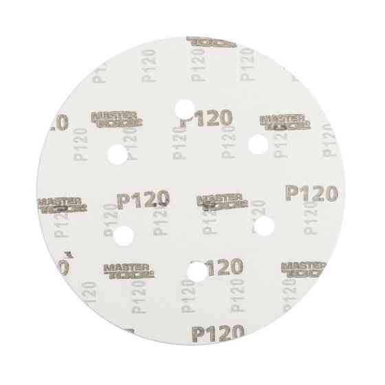 Круг шлифовальный на липучке MASTERTOOL 225 мм/6 отв P120 набор 5 шт 08-2012-H Харків