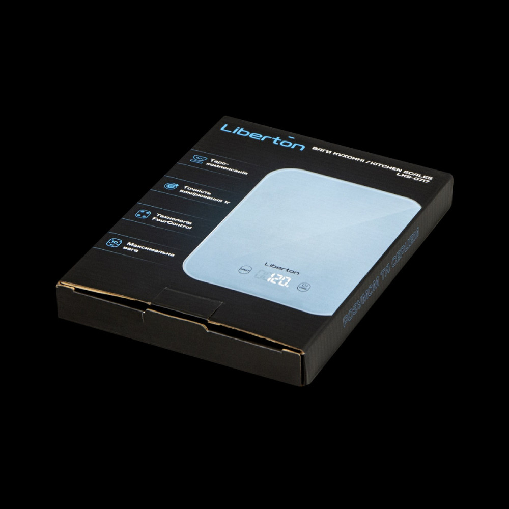 Весы кухонные Liberton LKS-0717 10 кг голубые Київ - зображення 6