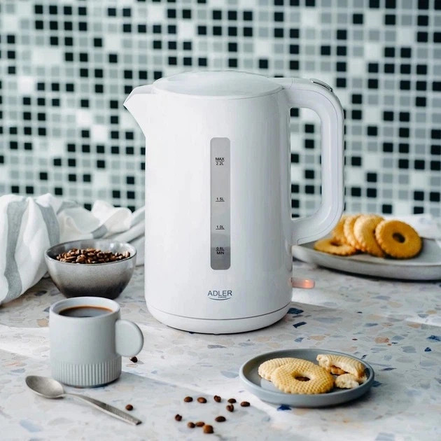 Электрочайник Adler AD 1386 2.2 л белый Київ - зображення 7