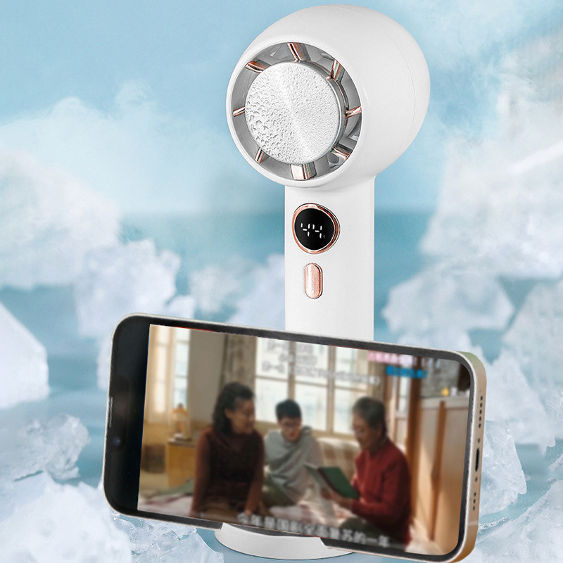 Портативный вентилятор YL007 with Display с подставкой для телефона 2000mAh Херсон - изображение 3