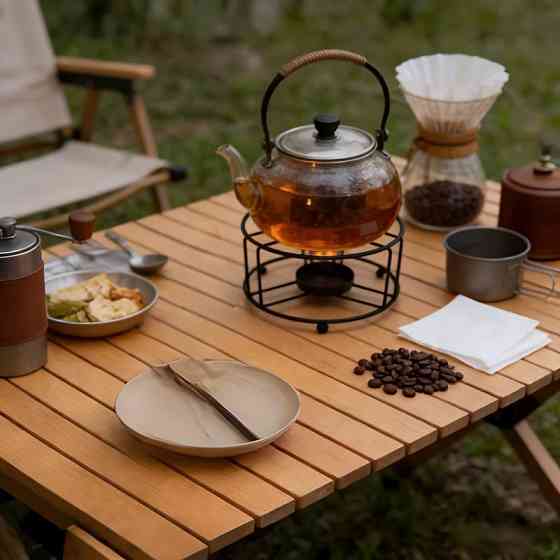 Подставка-подогреватель Leeseph для чая или готовых блюд со свечой черный Одесса