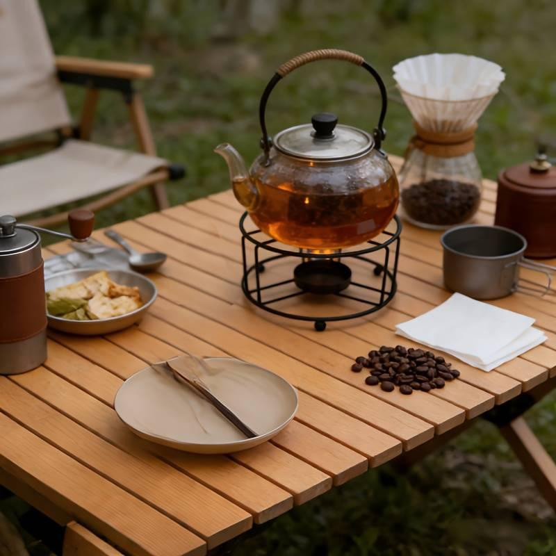 Подставка-подогреватель Leeseph для чая или готовых блюд со свечой черный Одеса - зображення 2