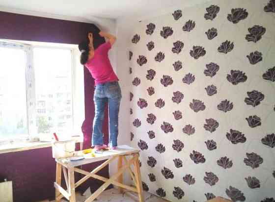 Поклейка шпалер та малярні роботи у Києві Київ