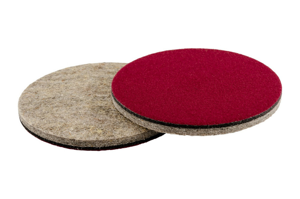 Круг полировочный MASTERTOOL на липучке из натурального войлока жесткий влагостойкий 6 мм Ø 125 мм н Харьков - изображение 3