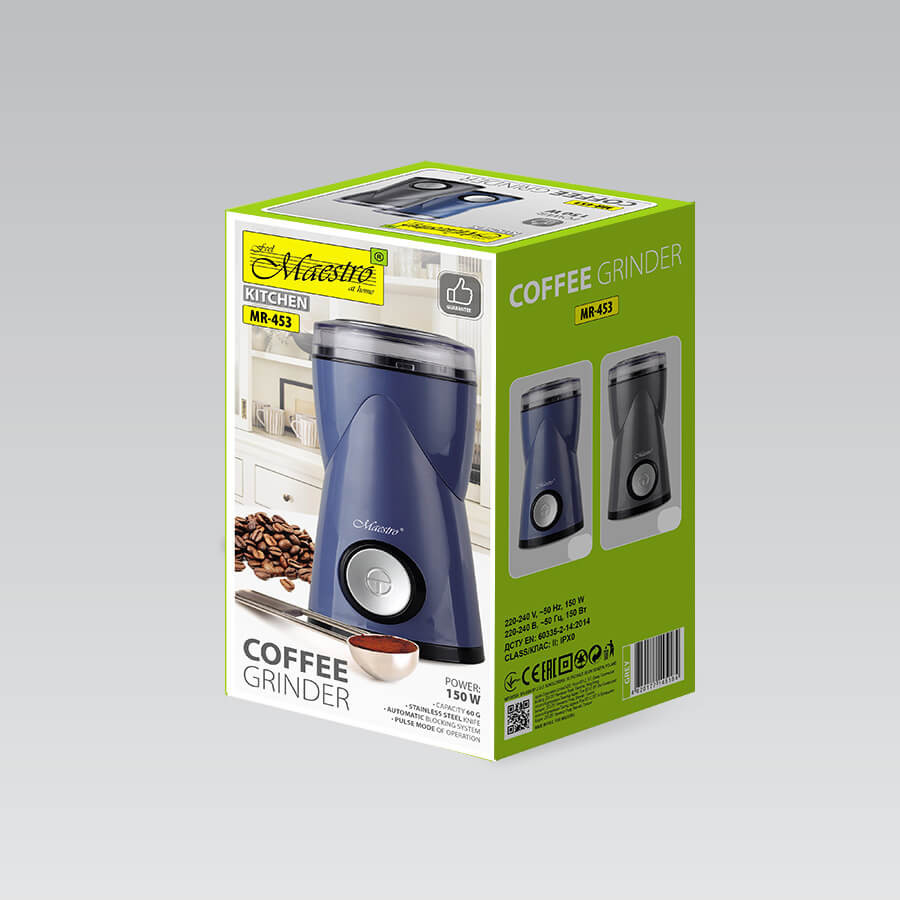 Кофемолка Maestro MR-453-Grey 50 г серая Киев - изображение 3