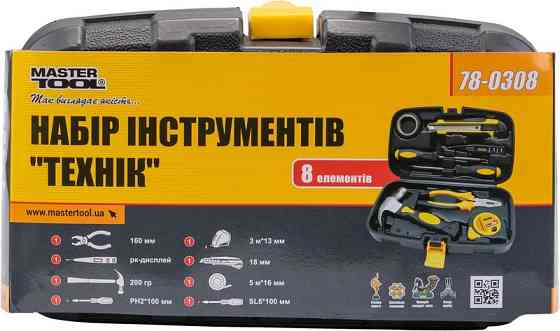 Набор инструмента MASTERTOOL "Техник" 8 элементов 78-0308 Харків