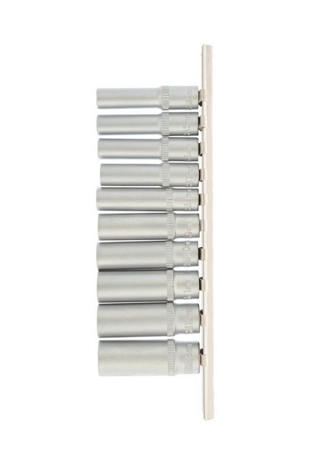 Набор головок торцевых 6-гранных удлиненных MASTERTOOL ¼" 4-13 мм L 48 мм CrV 10 шт 78-1411 Харків - зображення 2