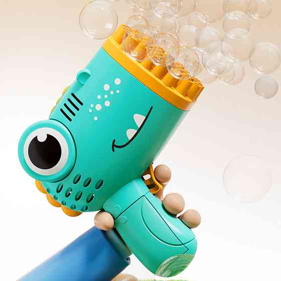 Уценка Пистолет для мыльных пузырей Dinosaur Bubble Gun с насадкой на 40 отверстий 50ml Херсон