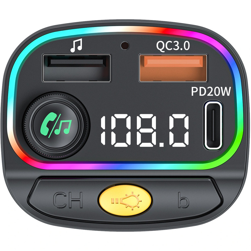 АЗУ FM модулятор WIWU QC031 MP3 Car PD20W+QC3.0 (2USB-A/1C) Херсон - изображение 4
