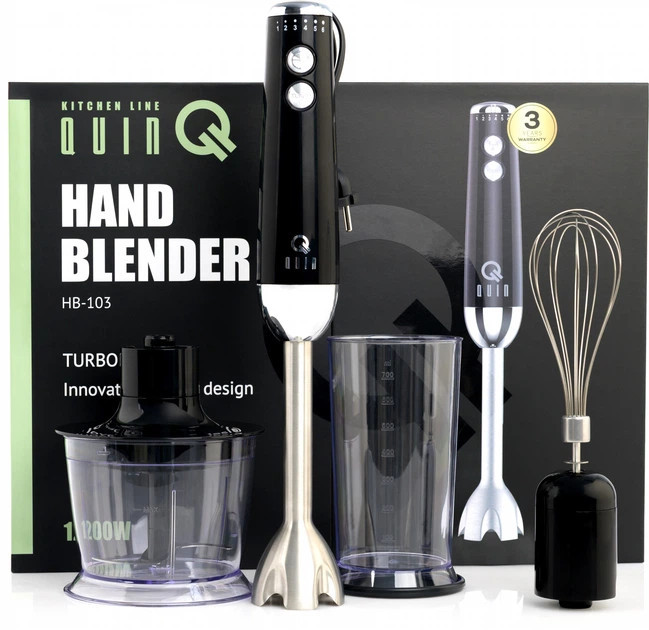 Блендер погружной QUIN HB-103 1200 Вт черный Киев - изображение 4