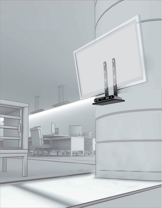 Полка универсальная для тюнера Electriclight LC-13-Black 150х190 мм черная Київ - зображення 1