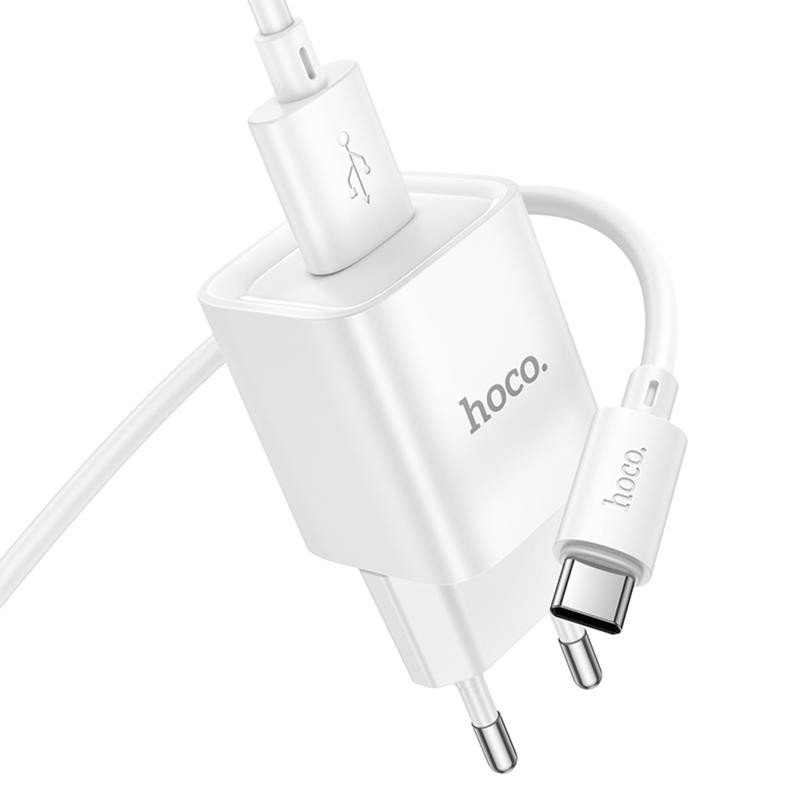 СЗУ Hoco C145A Charm QC3.0 18W (1USB-A) + кабель USB to Type-C Херсон - зображення 4