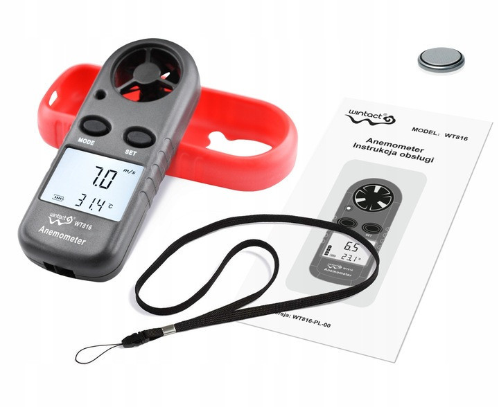 Анемометр цифровой 0,1-30м/с, -10-45°C WINTACT WT816 Харків - зображення 6