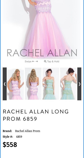 Вечірня сукня американського бренду Rachel Allan, рожева. Знижка 50%. Одесса - изображение 7