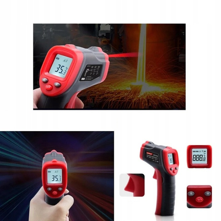 Бесконтактный инфракрасный термометр (пирометр)  -50-400°C, 12:1, EMS=0,95  WINTACT WT319A Харків - зображення 4