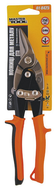 Ножницы для металла MASTERTOOL CrMo 250 мм правый рез 01-0425 Харків - зображення 2