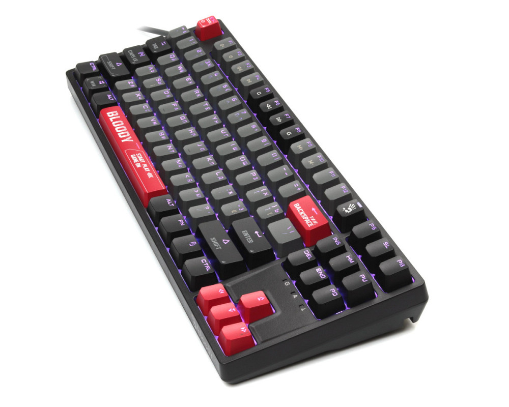 Клавиатура компьютерная проводная Bloody S87(EnergyRed) красная Київ - зображення 4