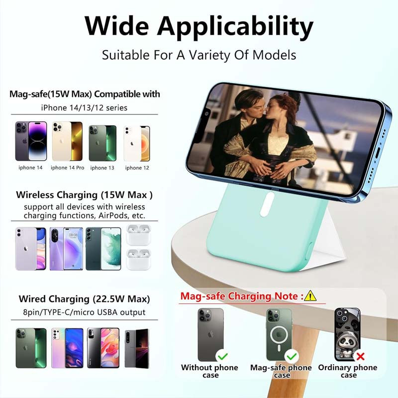 Портативное ЗУ Power Bank JJT-A27-1 Gradient PD20W+QC 22.5W с БЗУ 10000 mAh Херсон - зображення 6