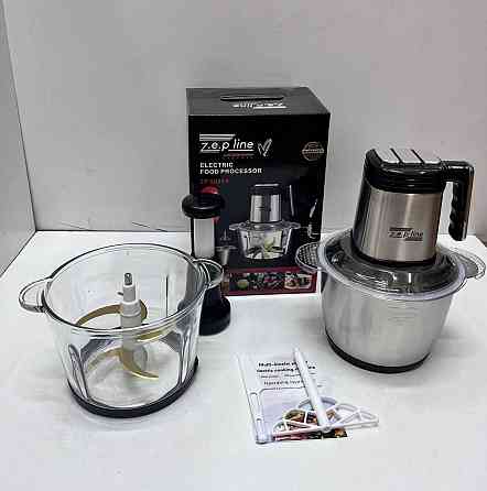 Измельчитель с 2 чашами 6 в 1 Zepline ZP-00219 3.2 л 3000 Вт серебристый Київ