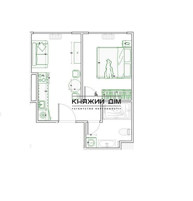 Оренда 1-кімнатної квартири в ЖК Great, вул. Причальна, 12 Киев - изображение 12