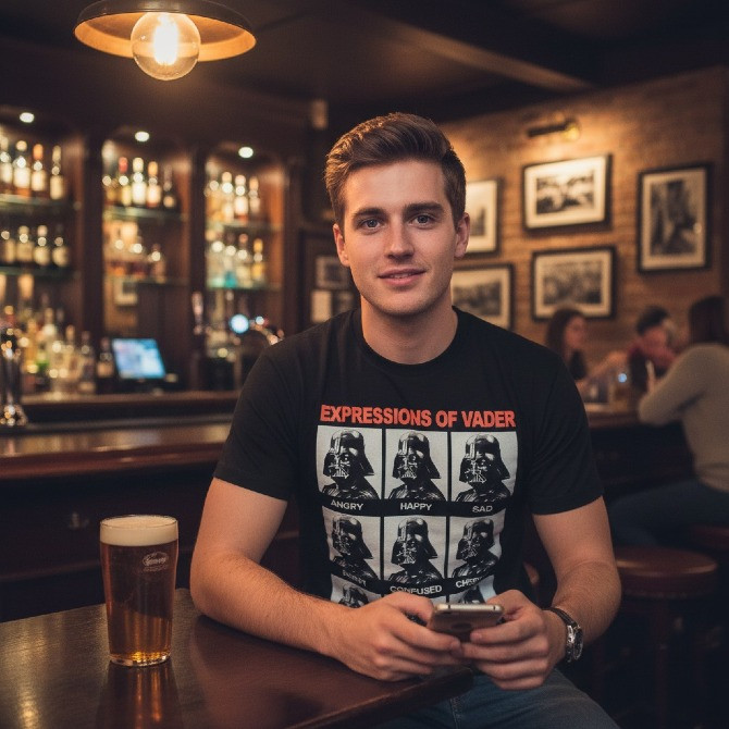 Футболка «Эмоции Дарта Вейдера» L — прикольная, 100% хлопок, подарок фанату Київ - зображення 8