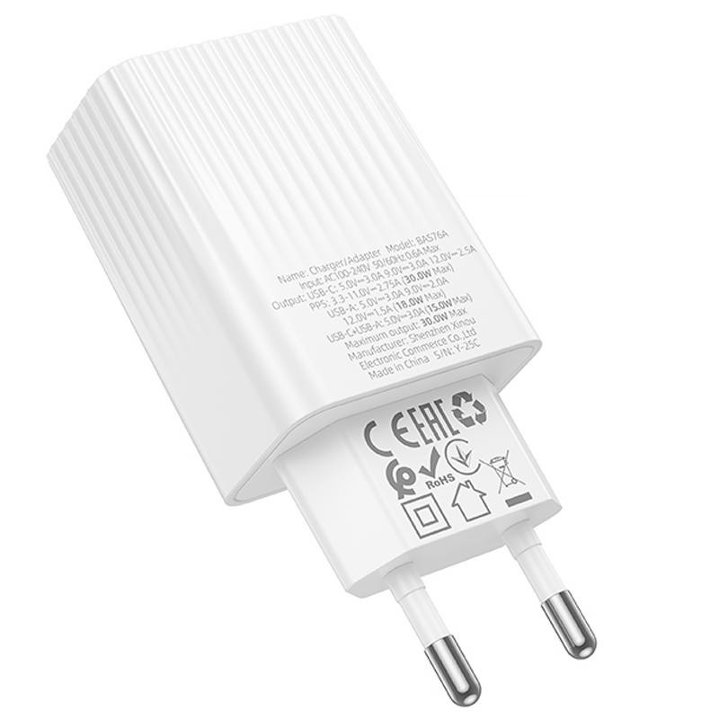 СЗУ Borofone BAS76A Source PD30W+QC3.0 (1USB-A/1C) Херсон - изображение 4