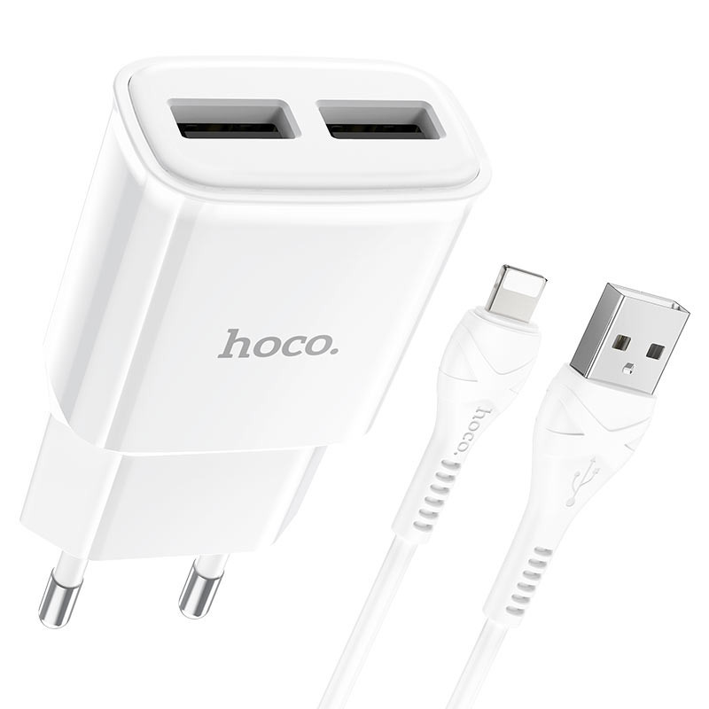СЗУ Hoco C88A Star round 2.4A (2USB-A) + кабель USB to Lightning Херсон - изображение 2
