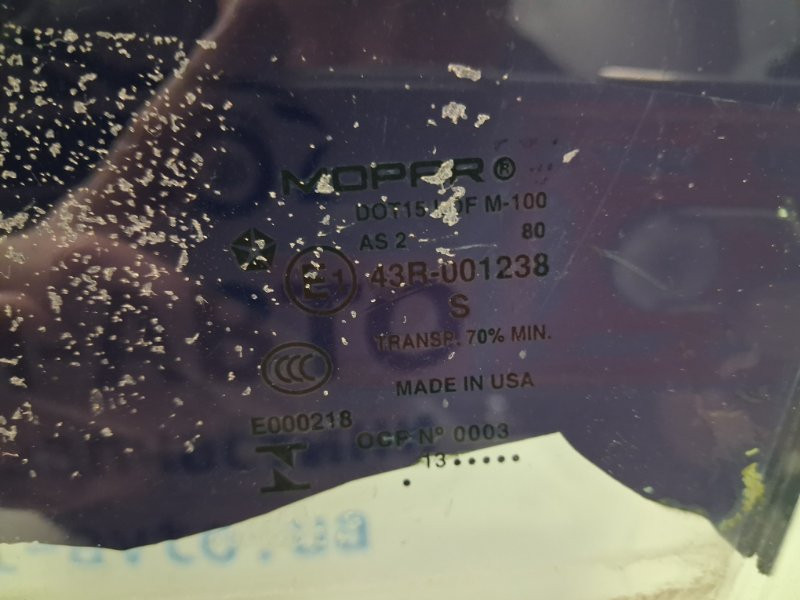 Стекло двери переднее левое Jeep Cherokee 2013-2019 68104585AB (Арт. 71598) Київ - зображення 2