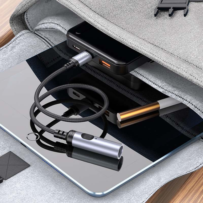 Портативный прикуриватель зажигалка Hoco UA30 Type-C Херсон - зображення 5