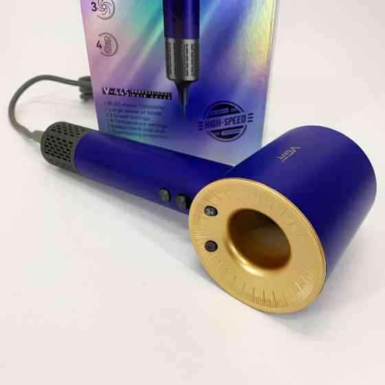 Фен професійний VGR V-445 BLUE, 3 рівні обдування, 4 рівні температури, 1600 Вт Харків