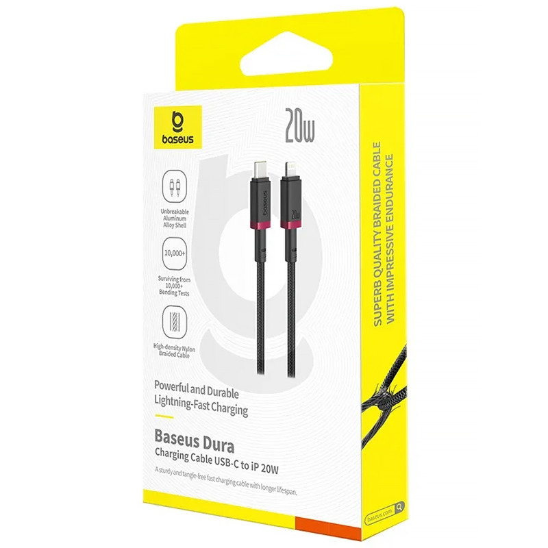 Дата кабель Baseus Dura Series Fast Charging Type-C to Lightning 20W (2m) (CB000123) Херсон - изображение 2