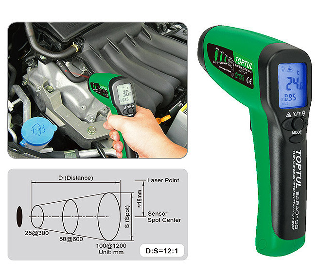 Пирометр (бесконтактный инфракрасный термометр) TOPTUL EABA0155 Харків - зображення 2