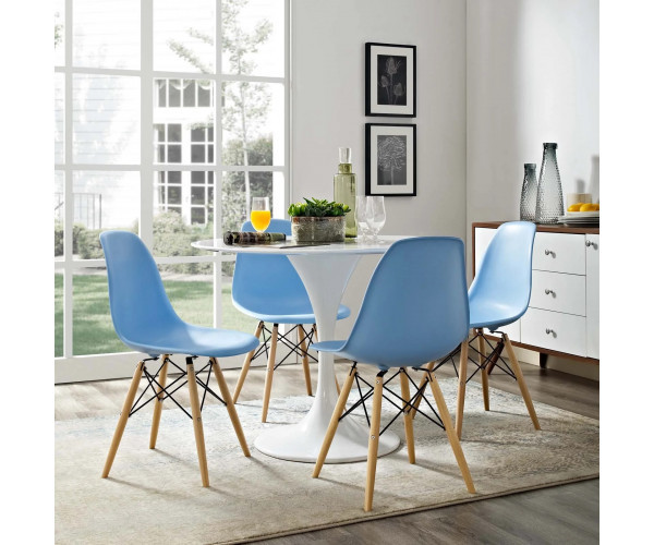 Стілець Тауер Вуд пластиковий блакитний Дніпро - зображення 4