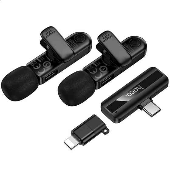 Петличный беспроводной микрофон Hoco L20A Mini Voice (Lightning/Type-C) 60 mAh Херсон