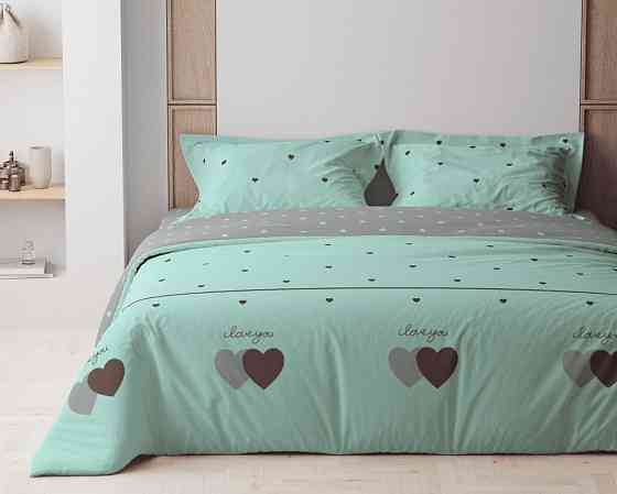 Постільна білизна євро ТЕП Happy Sleep Mint&Grey Hearts ТЕП 2-03796-24947 200х215 см Киев
