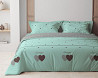 Постільна білизна євро ТЕП Happy Sleep Mint&Grey Hearts ТЕП 2-03796-24947 200х215 см Киев
