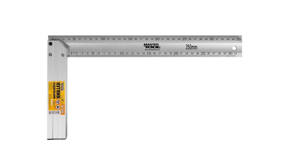 Угольник строительный алюминиевый MASTERTOOL 350 мм ручка Al 30-2350 Харків - зображення 2