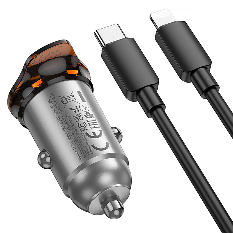 АЗУ Hoco NZ16 Rigorous PD30W (1USB-C) + кабель Type-C to Lightning Херсон - зображення 6