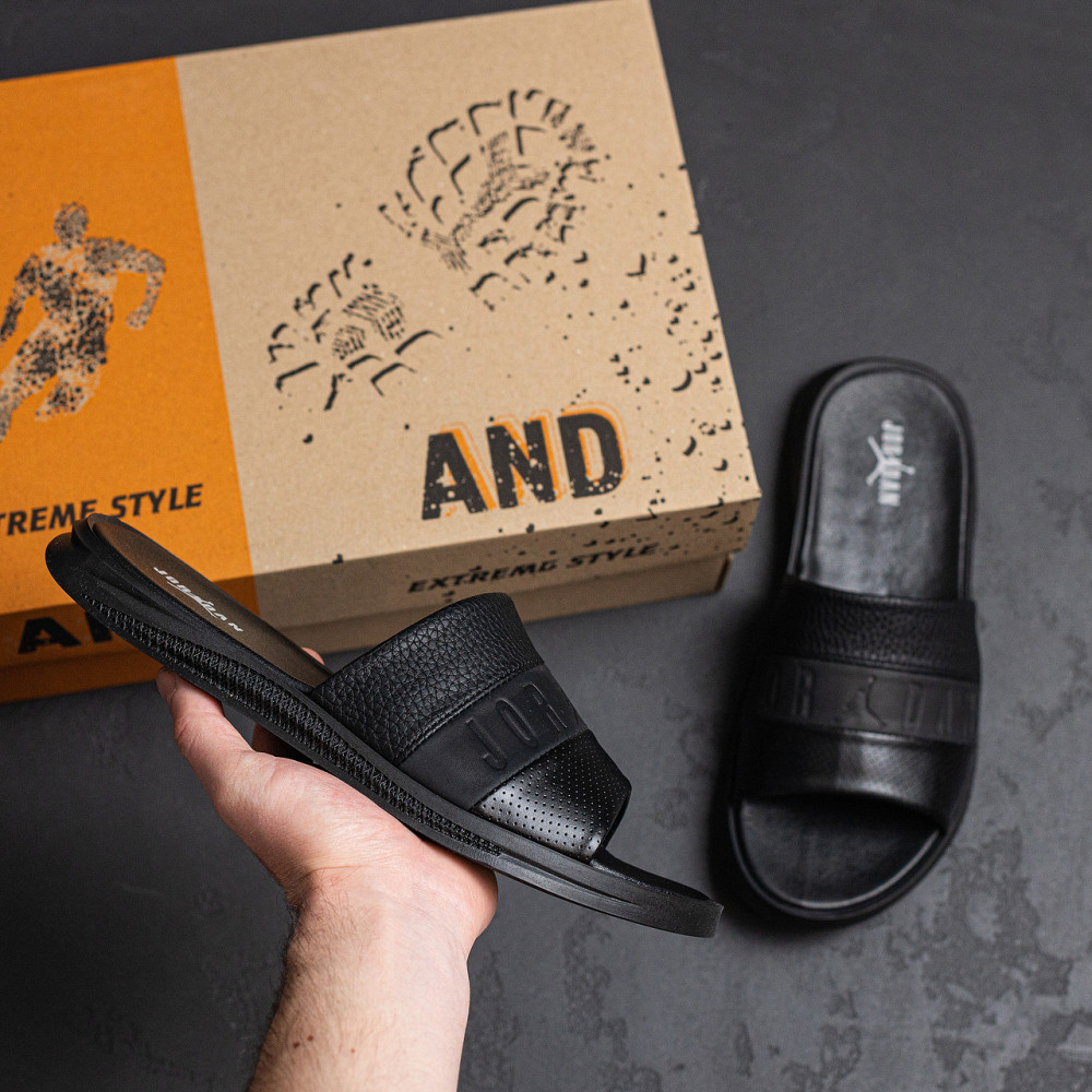 Мужские кожаные  летние шлепанцы-сланцы Jordan Київ - зображення 6