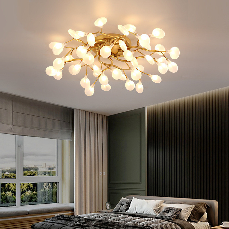 Люстра стельова на 28 лампочок H686/28-gd-fr-k Золото 23х75х75 см. Київ - зображення 1