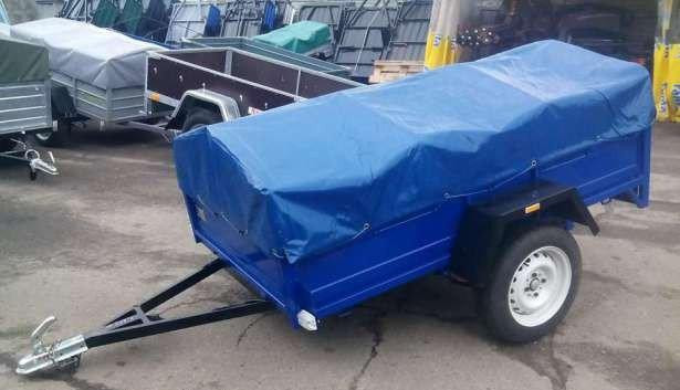 Тент синій на легковий причіп Палич ПГМФ-8302 2,00 х 1,20 ПВХ Єврофура Баришівка - зображення 4