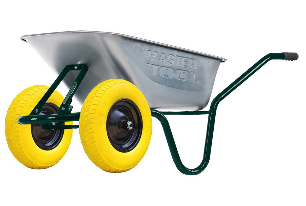 Тачка садово-строительная MASTERTOOL D-12 двухколесная 85 л/200 кг колесо полиуретановое PU 4.0х8 Ø  Харків - зображення 1