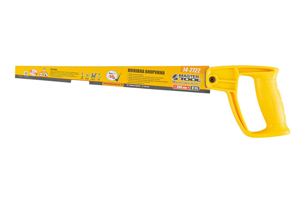 Ножовка выкружная MASTERTOOL 8TPI MAX CUT 300 мм закаленный зуб 2-D заточка полированная 14-2722 Харьков - изображение 3