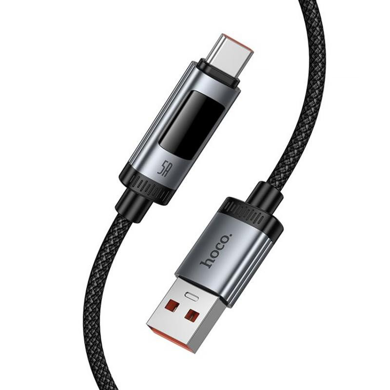 Дата кабель Hoco U148 Lord with display USB to Type-C 100W (1.2m) Херсон - изображение 7