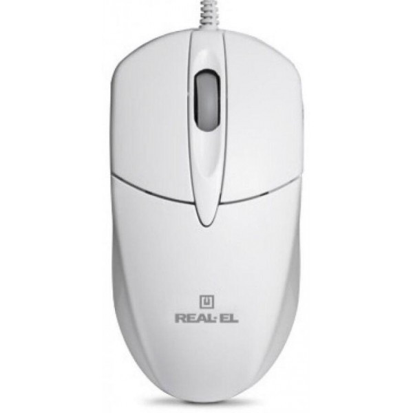 Мишка REAL-EL RM-211 USB White (EL123200014) (Код товару:13928) Харків - зображення 1