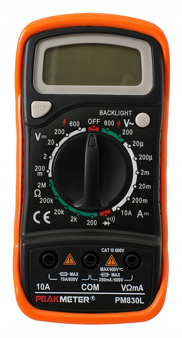 Цифровой мультиметр тестер c подсветкой экрана PeakMeter PM830L Харьков - изображение 8