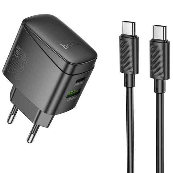 СЗУ Hoco CS61A Bright PD30W+QC3.0 (1USB-A/1C) + кабель Type-C to Type-C Херсон